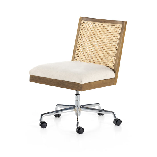 Antonia Cane Desk Chair Toasted Parawood / ArmlessDesk Chair Four Hands  Toasted Parawood Armless  Four Hands, Burke Decor, Mid Century Modern Furniture, Old Bones Furniture Company, Old Bones Co, Modern Mid Century, Designer Furniture, https://www.oldbonesco.com/