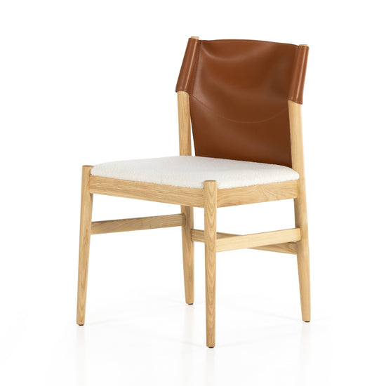 Load image into Gallery viewer, Lulu Armless Dining Chair Saddle LeatherDining Chair Four Hands  Saddle Leather   Four Hands, Mid Century Modern Furniture, Old Bones Furniture Company, Old Bones Co, Modern Mid Century, Designer Furniture, https://www.oldbonesco.com/
