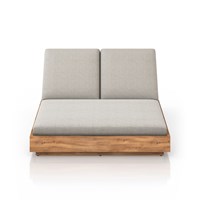 Load image into Gallery viewer, Kinita Outdoor Double Chaise Lounge Stone Greylounge Four Hands  Stone Grey   Four Hands, Mid Century Modern Furniture, Old Bones Furniture Company, Old Bones Co, Modern Mid Century, Designer Furniture, https://www.oldbonesco.com/
