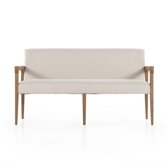 Load image into Gallery viewer, Reuben Dining Bench-Harbor Natural dining Bench Four Hands     Four Hands, Burke Decor, Mid Century Modern Furniture, Old Bones Furniture Company, Old Bones Co, Modern Mid Century, Designer Furniture, https://www.oldbonesco.com/
