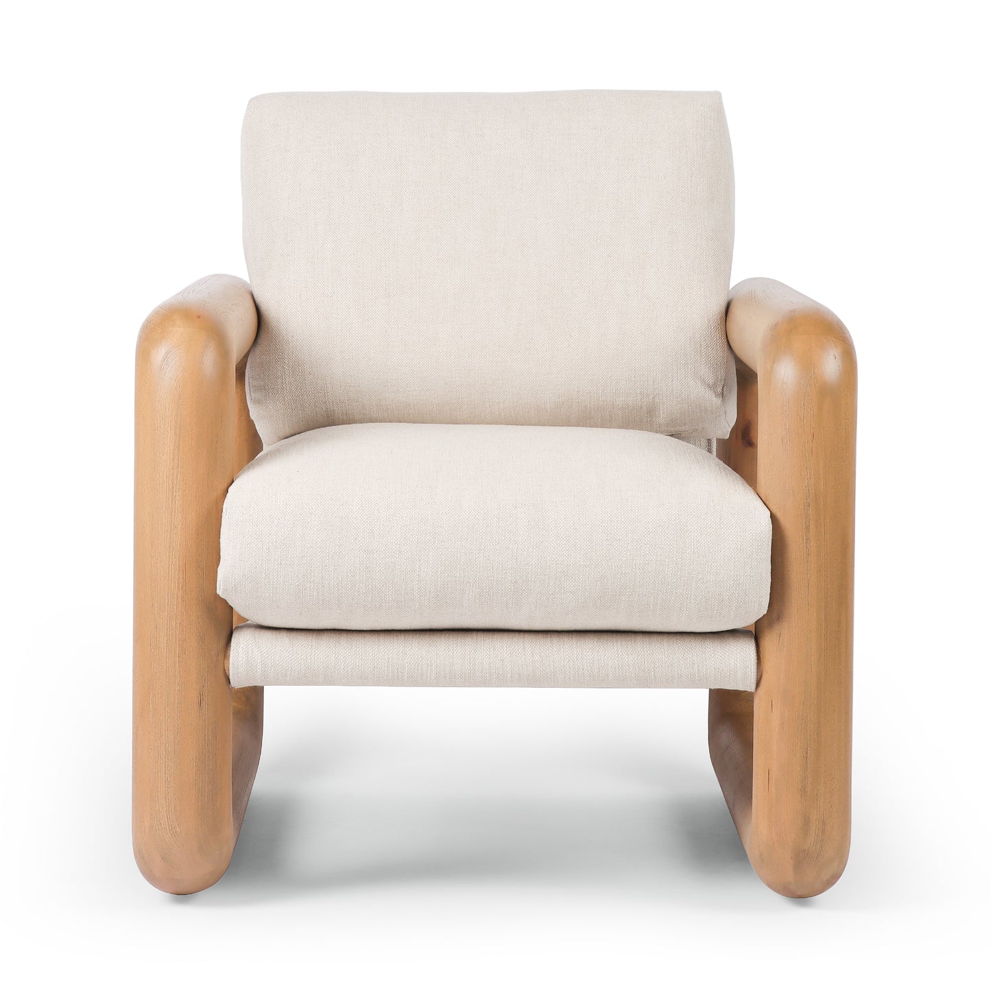 Load image into Gallery viewer, Romeo Chair-Bergamo Parchment Lounge Chair Four Hands     Four Hands, Mid Century Modern Furniture, Old Bones Furniture Company, Old Bones Co, Modern Mid Century, Designer Furniture, https://www.oldbonesco.com/
