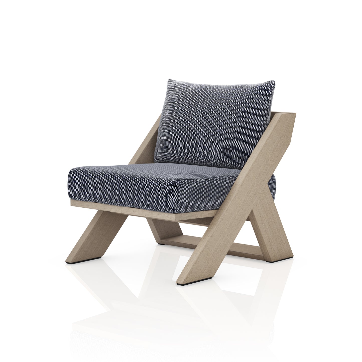 Load image into Gallery viewer, Hagen Outdoor Chair Faye Navy / Washed BrownOutdoor Chair Four Hands  Faye Navy Washed Brown  Four Hands, Mid Century Modern Furniture, Old Bones Furniture Company, Old Bones Co, Modern Mid Century, Designer Furniture, https://www.oldbonesco.com/
