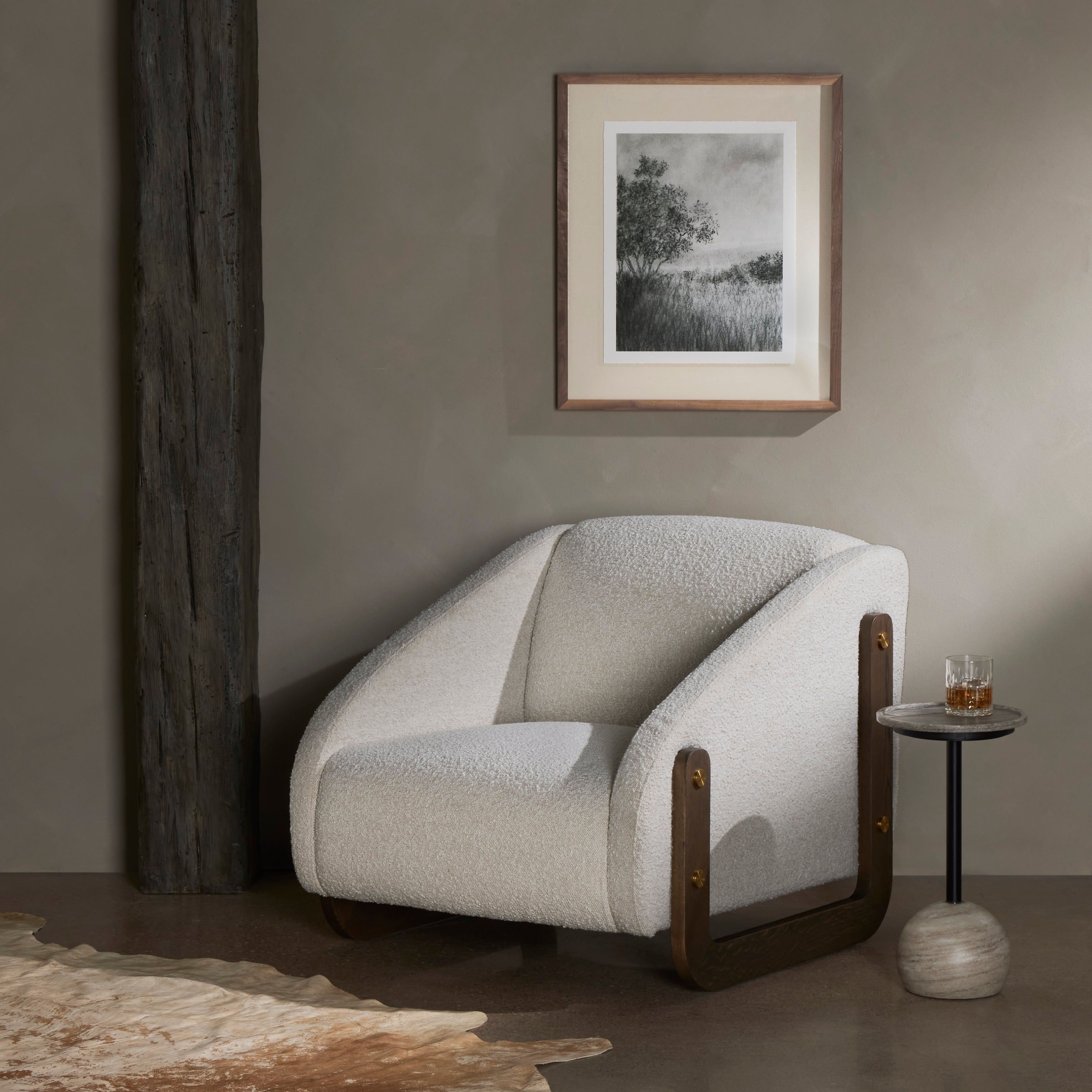 Bevon Chair-Knoll Natural Lounge Chair Four Hands     Four Hands, Mid Century Modern Furniture, Old Bones Furniture Company, Old Bones Co, Modern Mid Century, Designer Furniture, https://www.oldbonesco.com/