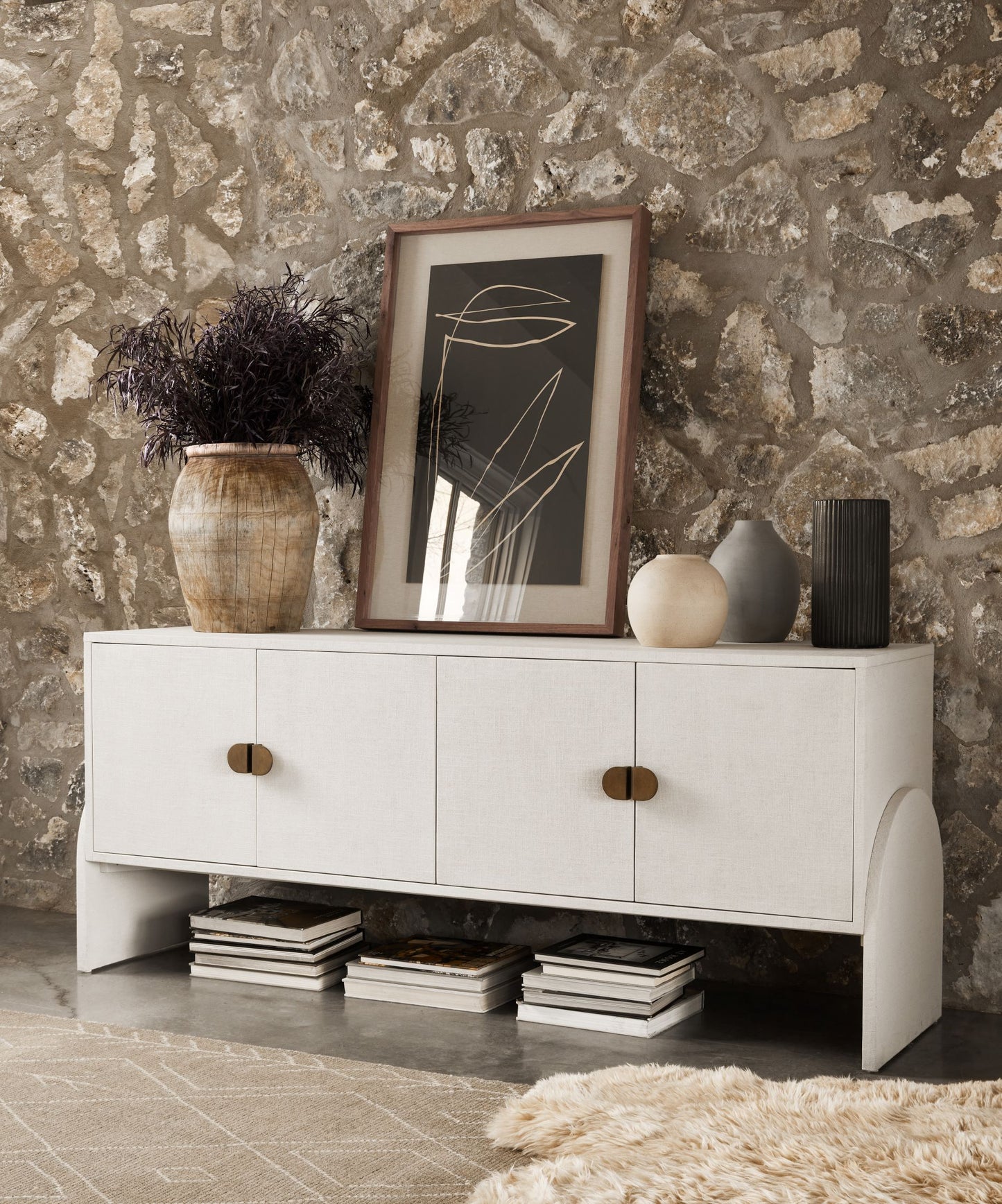 Cressida Sideboard Ivory Painted Linen Old Bones Co Studios