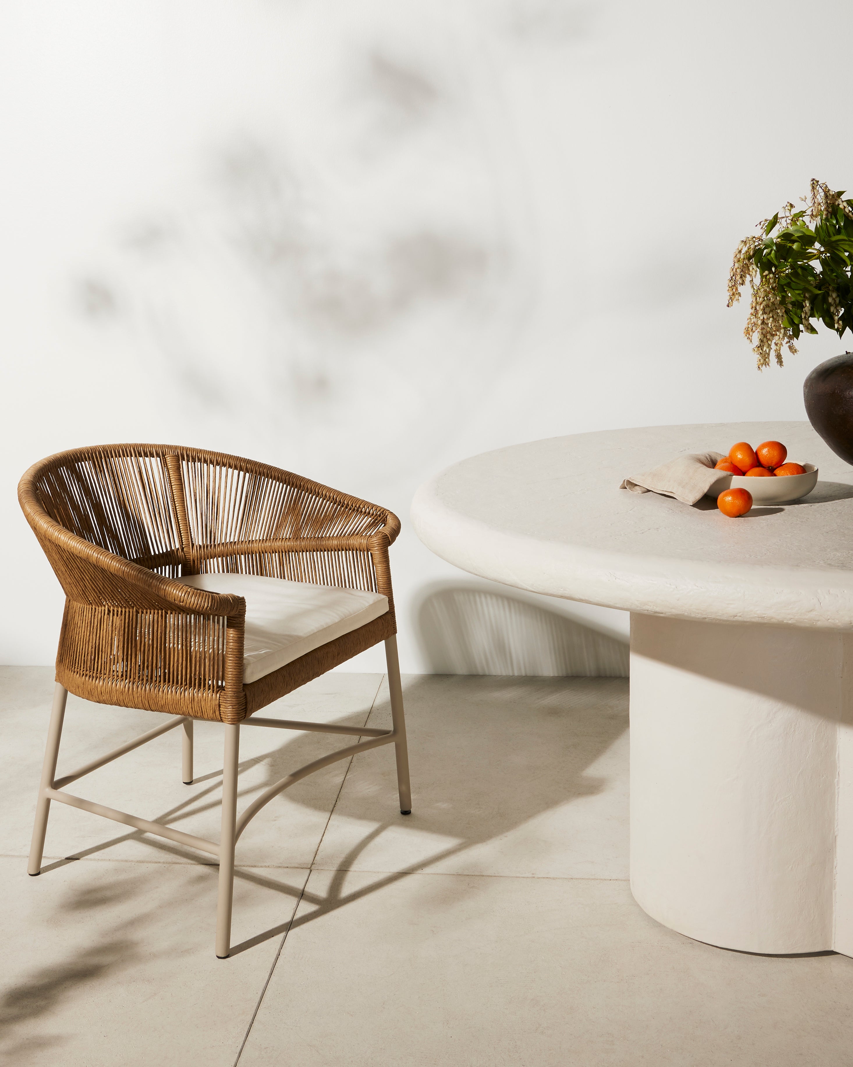 Irving Outdoor Dining Armchair-Sand Outdoor Chairs Four Hands     Four Hands, Mid Century Modern Furniture, Old Bones Furniture Company, Old Bones Co, Modern Mid Century, Designer Furniture, https://www.oldbonesco.com/