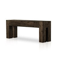 Abaso Console Table Ebony Rustic Wormwood OakConsole Tables four hands  Ebony Rustic Wormwood Oak   Four Hands, Mid Century Modern Furniture, Old Bones Furniture Company, Old Bones Co, Modern Mid Century, Designer Furniture, https://www.oldbonesco.com/