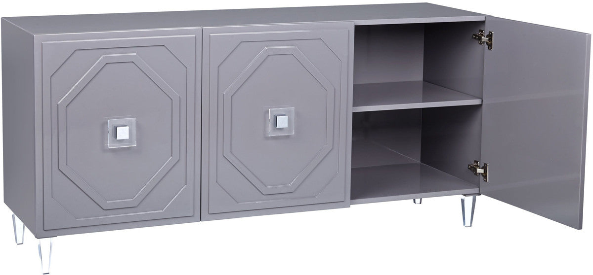 Andros Grey Lacquer Buffet Buffet TOV Furniture     Four Hands, Burke Decor, Mid Century Modern Furniture, Old Bones Furniture Company, Old Bones Co, Modern Mid Century, Designer Furniture, https://www.oldbonesco.com/
