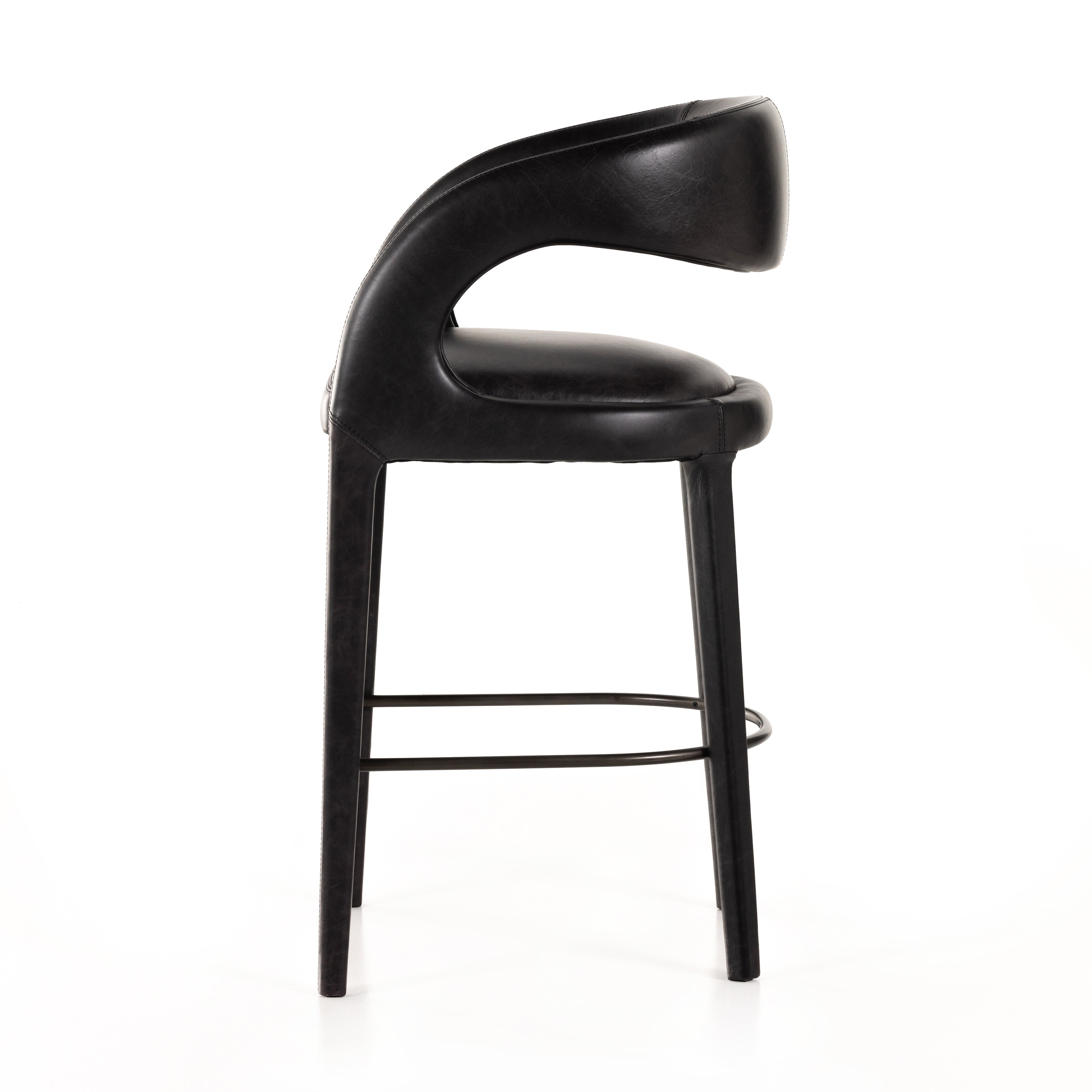 Hawkins Stool BAR AND COUNTER STOOL Four Hands     Four Hands, Burke Decor, Mid Century Modern Furniture, Old Bones Furniture Company, Old Bones Co, Modern Mid Century, Designer Furniture, https://www.oldbonesco.com/