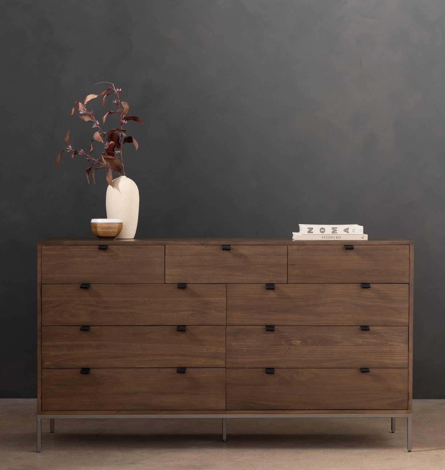 Trey 9 Drawer Dresser Dresser Four Hands     Four Hands, Mid Century Modern Furniture, Old Bones Furniture Company, Old Bones Co, Modern Mid Century, Designer Furniture, https://www.oldbonesco.com/