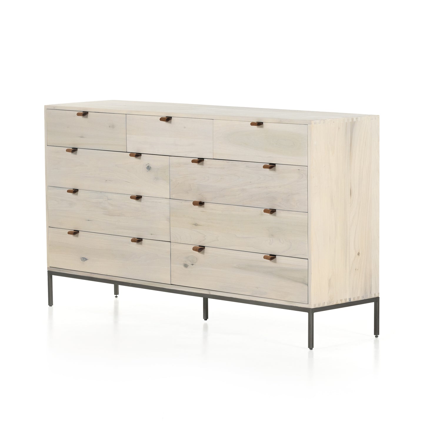 Trey 9 Drawer Dresser Dove PoplarDresser Four Hands  Dove Poplar   Four Hands, Mid Century Modern Furniture, Old Bones Furniture Company, Old Bones Co, Modern Mid Century, Designer Furniture, https://www.oldbonesco.com/