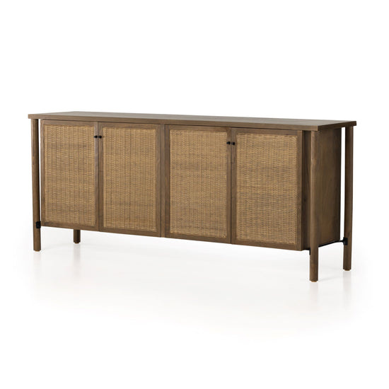 Veta Sideboard-Taupe Cane Sideboard Four Hands     Four Hands, Mid Century Modern Furniture, Old Bones Furniture Company, Old Bones Co, Modern Mid Century, Designer Furniture, https://www.oldbonesco.com/