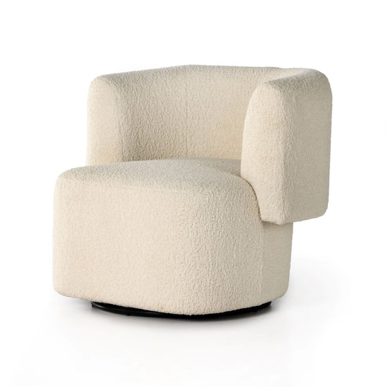 Load image into Gallery viewer, Tybalt Swivel Chair Sheepskin NaturalSwivel Chair Four Hands  Sheepskin Natural   Four Hands, Mid Century Modern Furniture, Old Bones Furniture Company, Old Bones Co, Modern Mid Century, Designer Furniture, https://www.oldbonesco.com/

