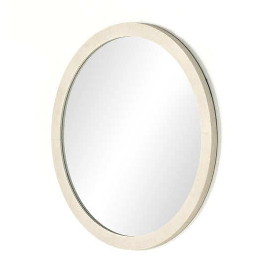Cressida Wall Mirror-Ivory Painted Linen Mirrors Four Hands     Four Hands, Mid Century Modern Furniture, Old Bones Furniture Company, Old Bones Co, Modern Mid Century, Designer Furniture, https://www.oldbonesco.com/