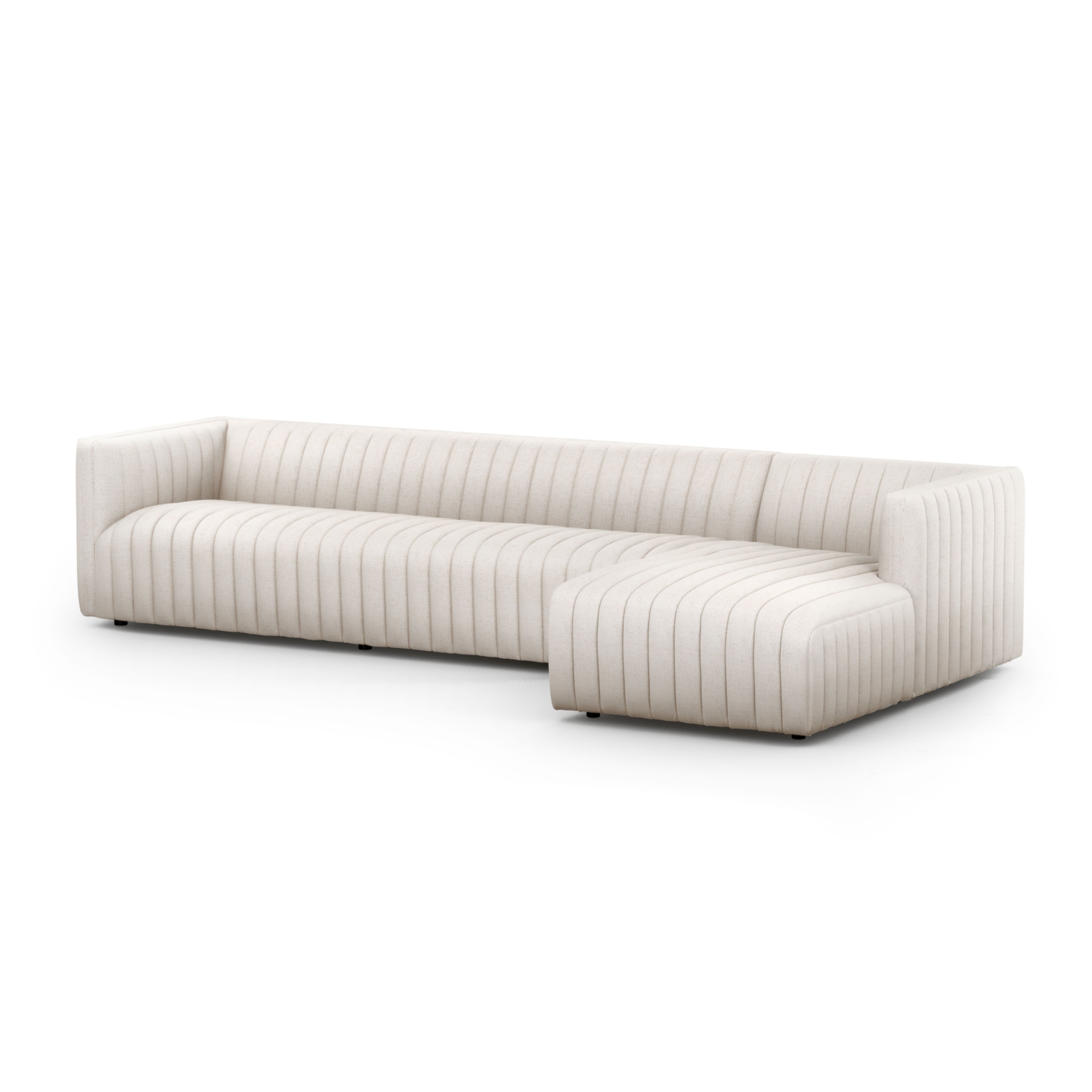Augustine 2-pc Sectional 126" / Right Arm Facing / Dover CrescentSectionals Four Hands  126" Right Arm Facing Dover Crescent Four Hands, Burke Decor, Mid Century Modern Furniture, Old Bones Furniture Company, Old Bones Co, Modern Mid Century, Designer Furniture, https://www.oldbonesco.com/