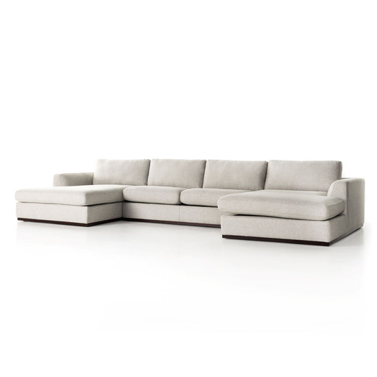 Colt 3-pc U Sectional Aldred SilverSectional Four Hands  Aldred Silver   Four Hands, Mid Century Modern Furniture, Old Bones Furniture Company, Old Bones Co, Modern Mid Century, Designer Furniture, https://www.oldbonesco.com/