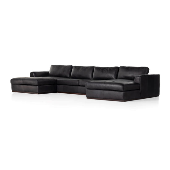 Colt 3-pc U Sectional Heirloom BlackSectional Four Hands  Heirloom Black   Four Hands, Mid Century Modern Furniture, Old Bones Furniture Company, Old Bones Co, Modern Mid Century, Designer Furniture, https://www.oldbonesco.com/