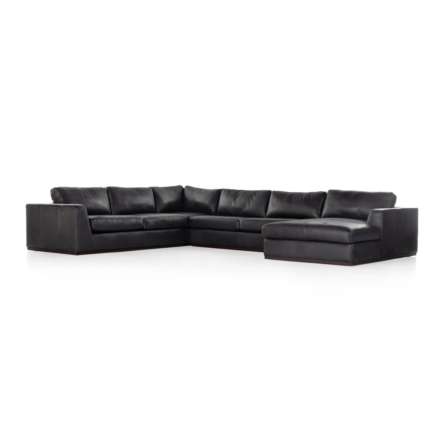 Load image into Gallery viewer, Colt 4-PC Sectional Heirloom Black / Right FacingSectional Four Hands  Heirloom Black Right Facing  Four Hands, Mid Century Modern Furniture, Old Bones Furniture Company, Old Bones Co, Modern Mid Century, Designer Furniture, https://www.oldbonesco.com/
