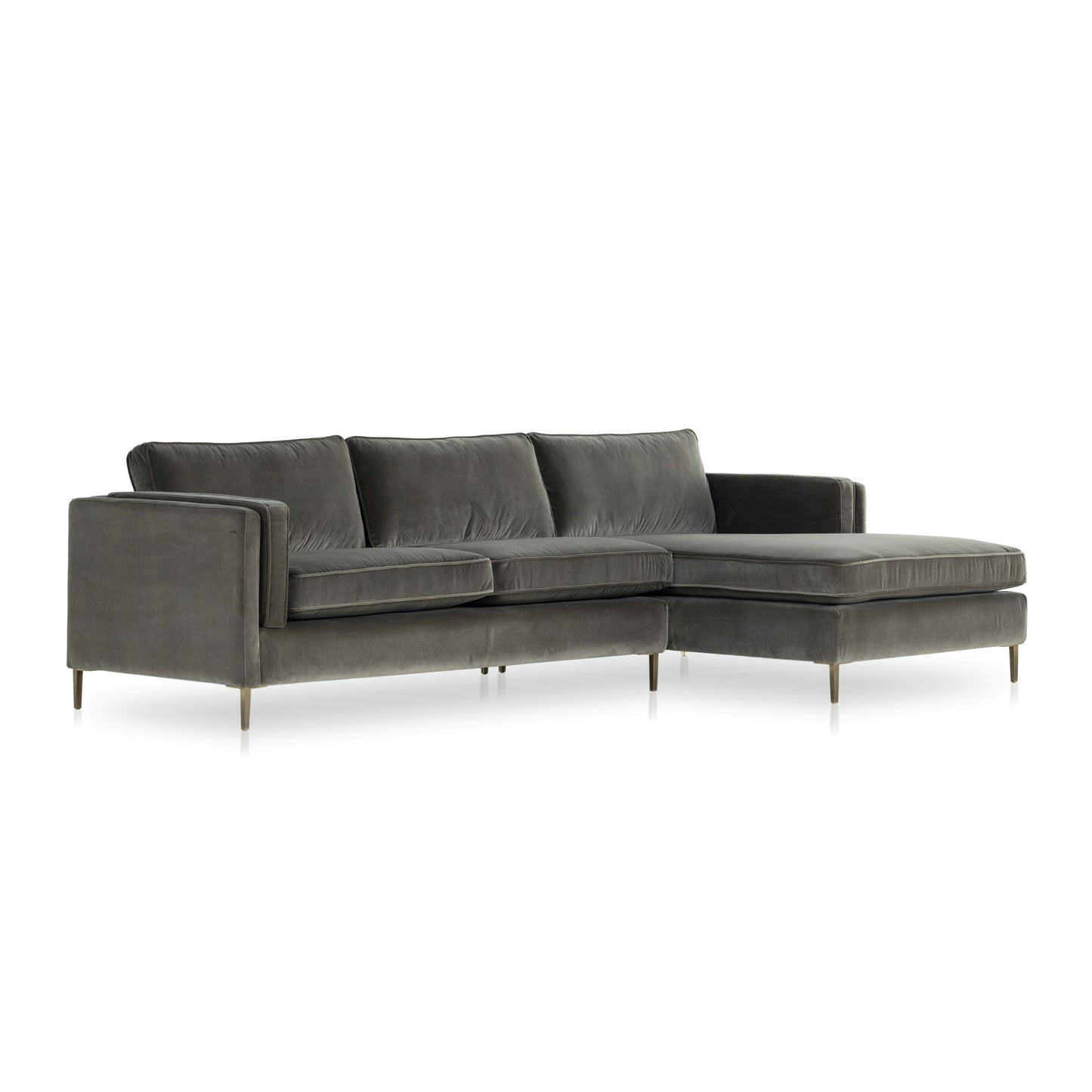 Emery 2pc Sectional Sapphire Birch / Right FacingSectiona Sofa Four Hands  Sapphire Birch Right Facing  Four Hands, Mid Century Modern Furniture, Old Bones Furniture Company, Old Bones Co, Modern Mid Century, Designer Furniture, https://www.oldbonesco.com/