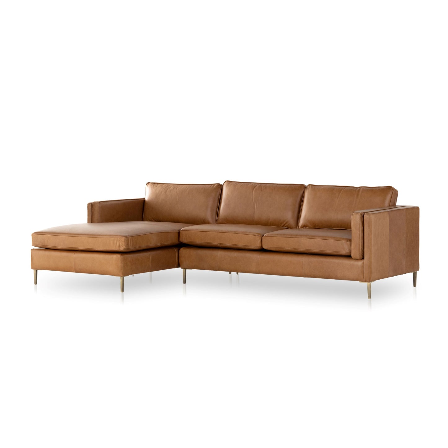 Load image into Gallery viewer, Emery 2pc Sectional Sonoma Butterscotch / Left FacingSectiona Sofa Four Hands  Sonoma Butterscotch Left Facing  Four Hands, Mid Century Modern Furniture, Old Bones Furniture Company, Old Bones Co, Modern Mid Century, Designer Furniture, https://www.oldbonesco.com/
