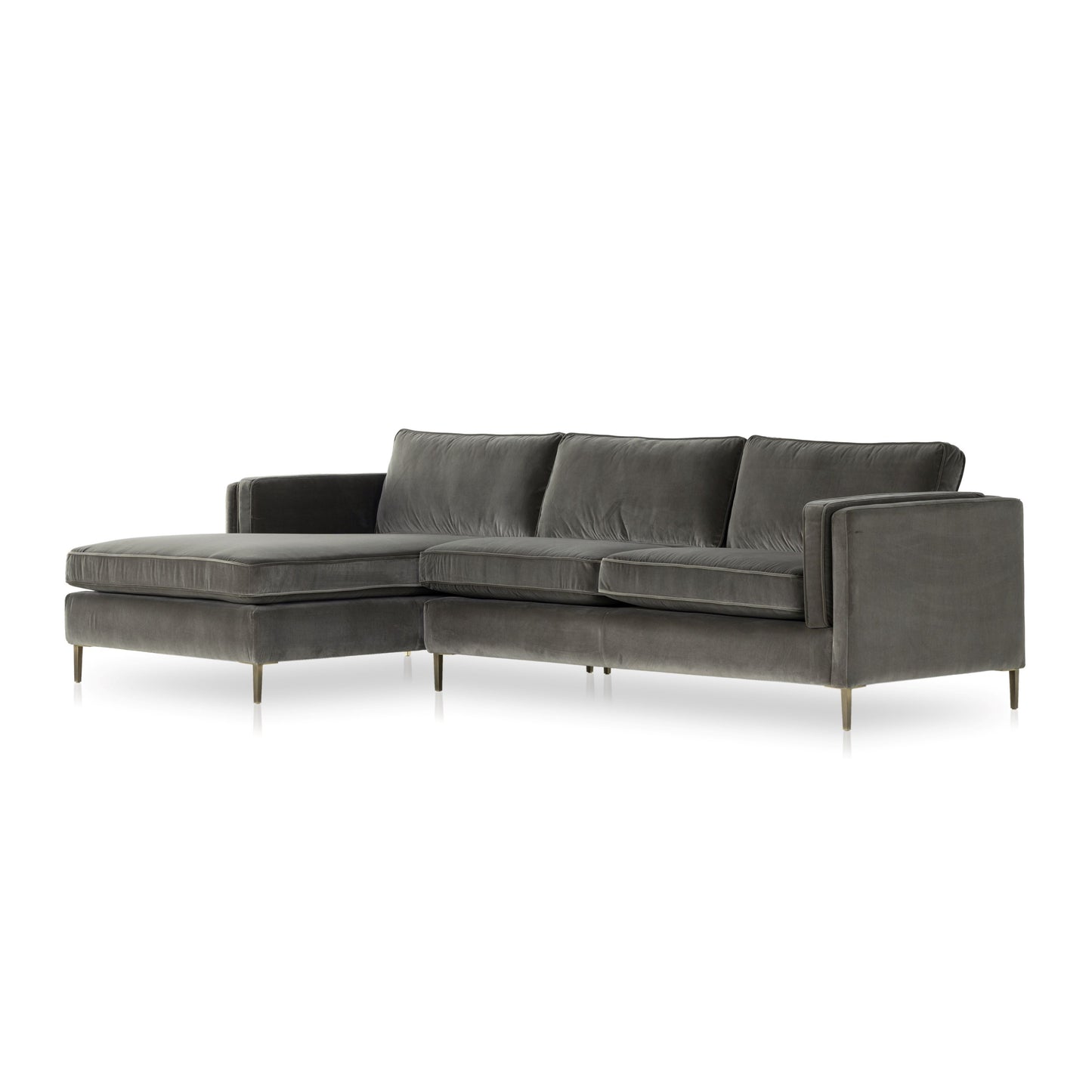 Load image into Gallery viewer, Emery 2pc Sectional Sapphire Birch / Left FacingSectiona Sofa Four Hands  Sapphire Birch Left Facing  Four Hands, Mid Century Modern Furniture, Old Bones Furniture Company, Old Bones Co, Modern Mid Century, Designer Furniture, https://www.oldbonesco.com/

