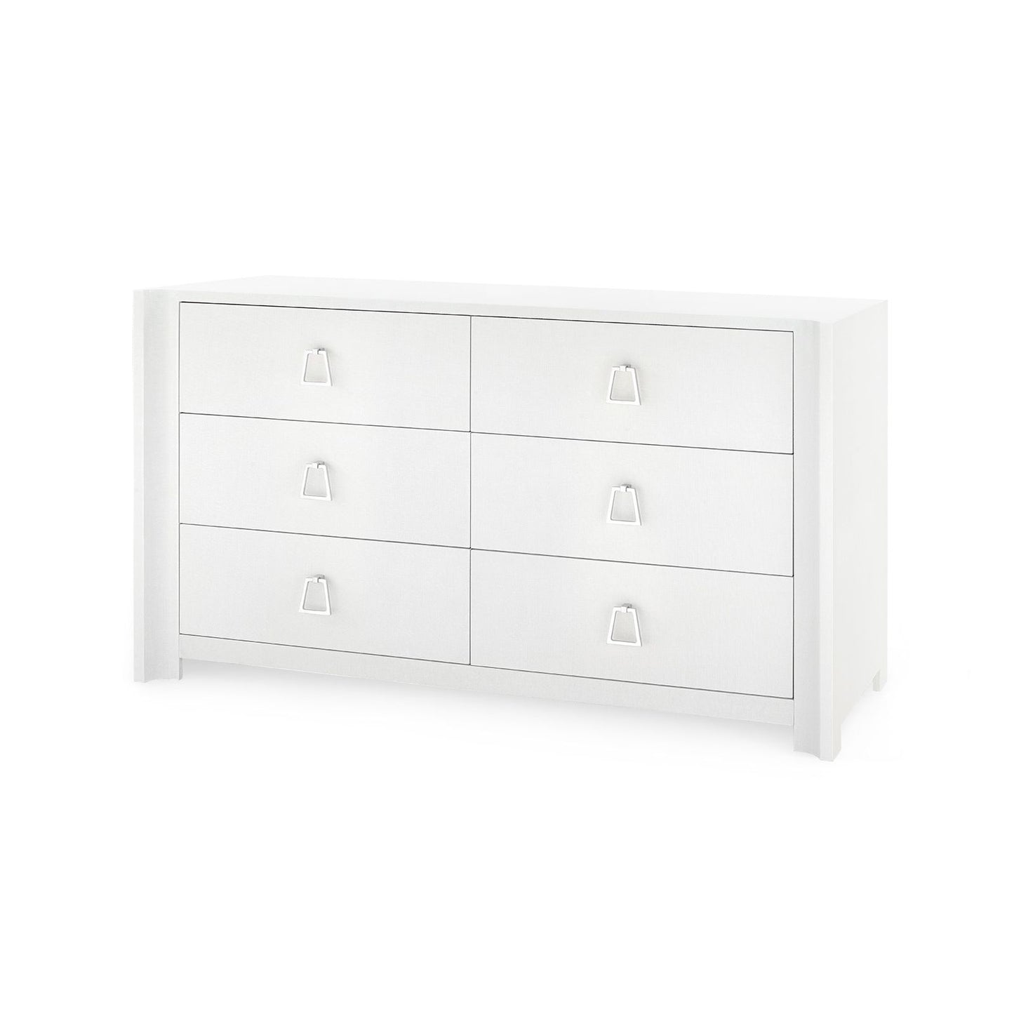 Load image into Gallery viewer, Audrey Extra Large 6-Drawer White / Kelley / Nickel Finish BrassDrawer Bungalow 5  White Kelley Nickel Finish Brass Four Hands, Burke Decor, Mid Century Modern Furniture, Old Bones Furniture Company, Old Bones Co, Modern Mid Century, Designer Furniture, https://www.oldbonesco.com/
