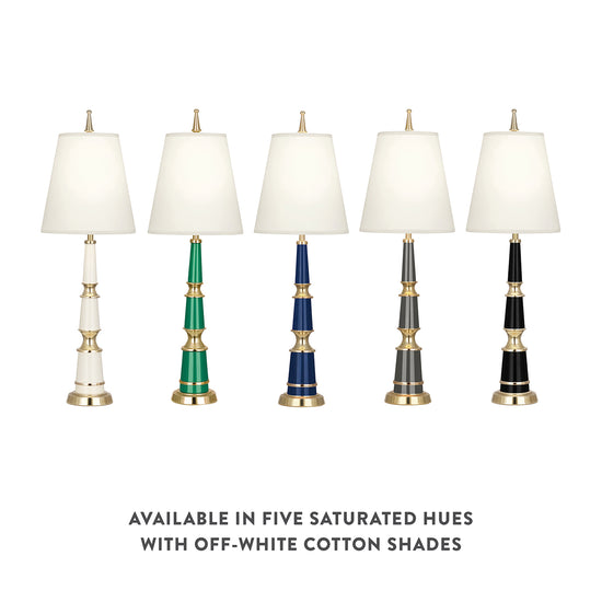 Load image into Gallery viewer, Versailles Buffet Lamp With Fabric Shade Table Lamp Jonathan Adler     Four Hands, Burke Decor, Mid Century Modern Furniture, Old Bones Furniture Company, Old Bones Co, Modern Mid Century, Designer Furniture, https://www.oldbonesco.com/
