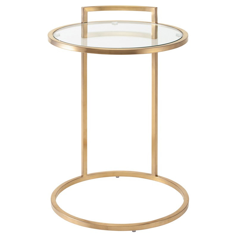 Load image into Gallery viewer, Lily Clear Glass Side Table Side Table Nuevo     Four Hands, Burke Decor, Mid Century Modern Furniture, Old Bones Furniture Company, Old Bones Co, Modern Mid Century, Designer Furniture, https://www.oldbonesco.com/
