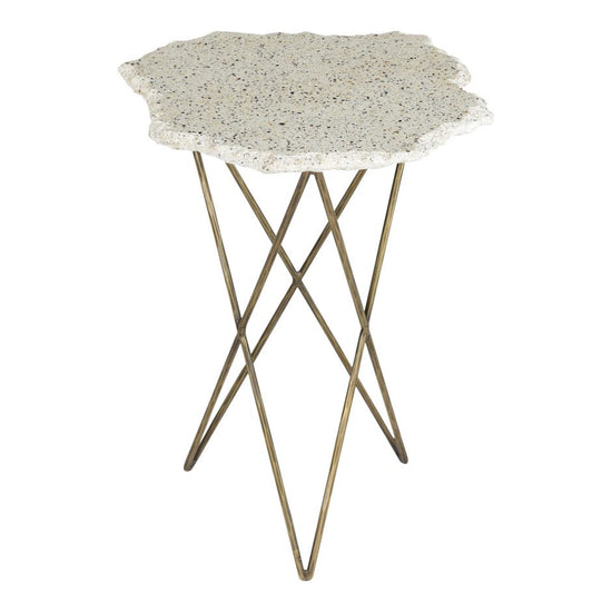 Positano Terrazzo Side Table Side Table Moe's     Four Hands, Burke Decor, Mid Century Modern Furniture, Old Bones Furniture Company, Old Bones Co, Modern Mid Century, Designer Furniture, https://www.oldbonesco.com/