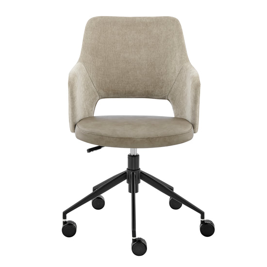 Load image into Gallery viewer, Darcie Office Chair Light Taupe/Light Gray/BlackOffice Chairs Eurostyle  Light Taupe/Light Gray/Black   Four Hands, Mid Century Modern Furniture, Old Bones Furniture Company, Old Bones Co, Modern Mid Century, Designer Furniture, https://www.oldbonesco.com/
