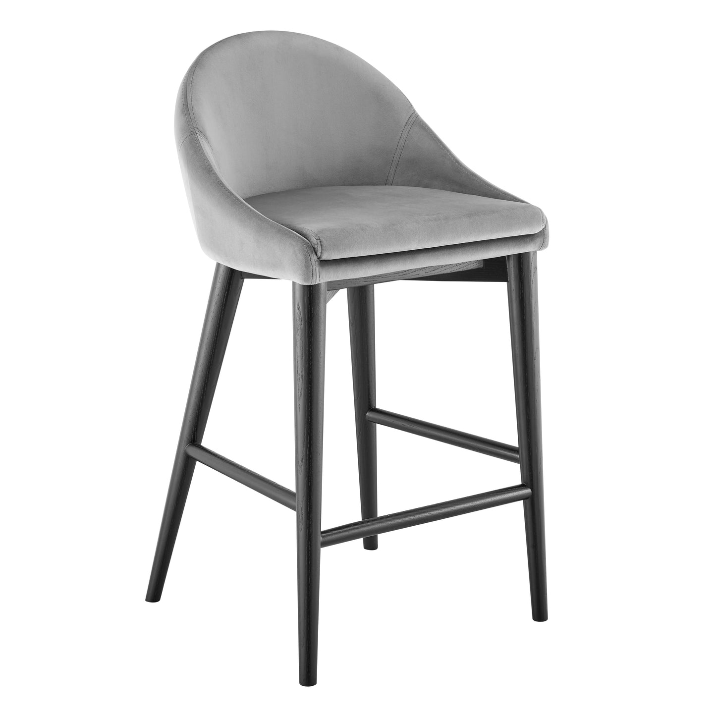 Baruch Counter Stool Gray/Matte BlackCounter Stool Eurostyle  Gray/Matte Black   Four Hands, Mid Century Modern Furniture, Old Bones Furniture Company, Old Bones Co, Modern Mid Century, Designer Furniture, https://www.oldbonesco.com/