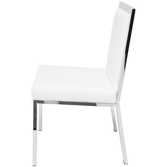 Load image into Gallery viewer, Rennes Dining Chair White Leather Dining Chair Nuevo     Four Hands, Burke Decor, Mid Century Modern Furniture, Old Bones Furniture Company, Old Bones Co, Modern Mid Century, Designer Furniture, https://www.oldbonesco.com/

