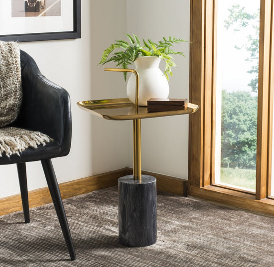 Artemis Square Brass Top Side Table Accent Tables safavieh     Four Hands, Burke Decor, Mid Century Modern Furniture, Old Bones Furniture Company, Old Bones Co, Modern Mid Century, Designer Furniture, https://www.oldbonesco.com/