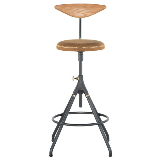 Akron Counter Stool With Back - Umber Tan BAR AND COUNTER STOOL District Eight     Four Hands, Burke Decor, Mid Century Modern Furniture, Old Bones Furniture Company, Old Bones Co, Modern Mid Century, Designer Furniture, https://www.oldbonesco.com/