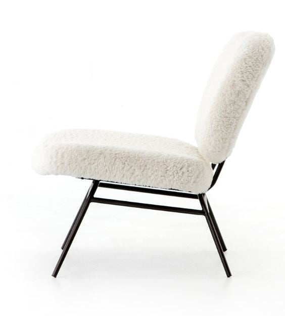 Caleb Chair-ivory Angora Lounge Chair Four Hands     Four Hands, Burke Decor, Mid Century Modern Furniture, Old Bones Furniture Company, Old Bones Co, Modern Mid Century, Designer Furniture, https://www.oldbonesco.com/