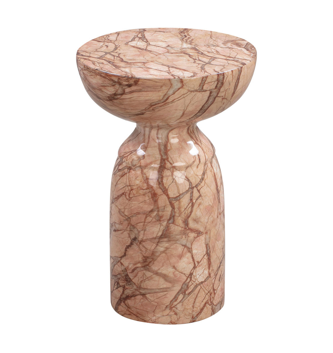 Load image into Gallery viewer, Rue Black Marble Side Table Rue Sunset MarbleSide Table TOV Furniture  Rue Sunset Marble   Four Hands, Burke Decor, Mid Century Modern Furniture, Old Bones Furniture Company, Old Bones Co, Modern Mid Century, Designer Furniture, https://www.oldbonesco.com/
