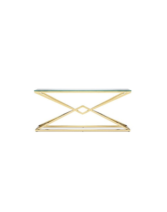 Chandler Console Table - Polished Gold Steel Console Table Lievo     Four Hands, Burke Decor, Mid Century Modern Furniture, Old Bones Furniture Company, Old Bones Co, Modern Mid Century, Designer Furniture, https://www.oldbonesco.com/