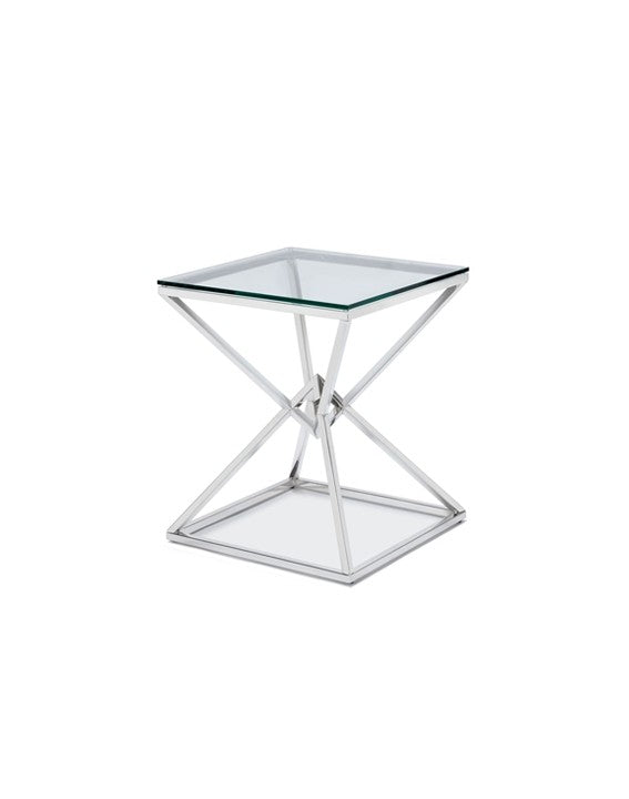 Candler Side Table - Polished Stainless Steel Side Table Lievo     Four Hands, Burke Decor, Mid Century Modern Furniture, Old Bones Furniture Company, Old Bones Co, Modern Mid Century, Designer Furniture, https://www.oldbonesco.com/