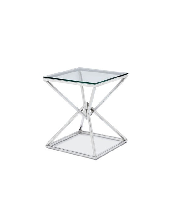 Candler Side Table - Polished Stainless Steel Side Table Lievo     Four Hands, Burke Decor, Mid Century Modern Furniture, Old Bones Furniture Company, Old Bones Co, Modern Mid Century, Designer Furniture, https://www.oldbonesco.com/