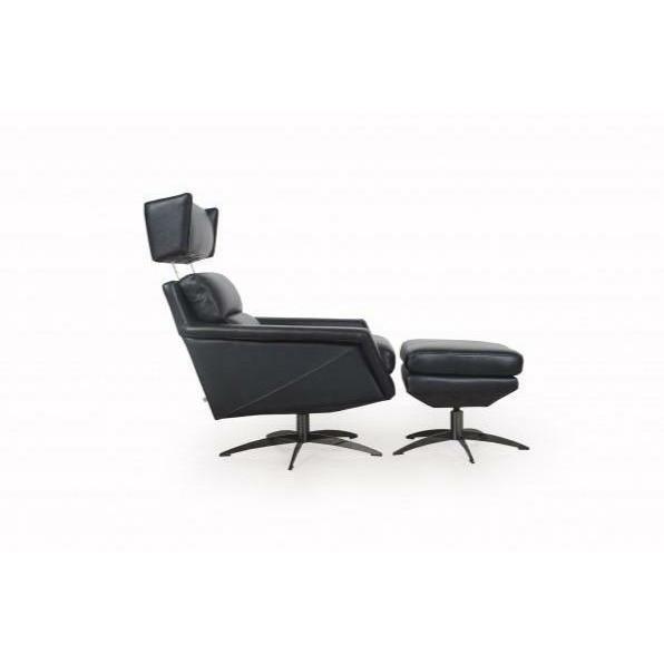 Hansen Chair 586 Metro-Black with OttomanLounge Chair Moroni  Metro-Black with Ottoman   Four Hands, Burke Decor, Mid Century Modern Furniture, Old Bones Furniture Company, Old Bones Co, Modern Mid Century, Designer Furniture, https://www.oldbonesco.com/