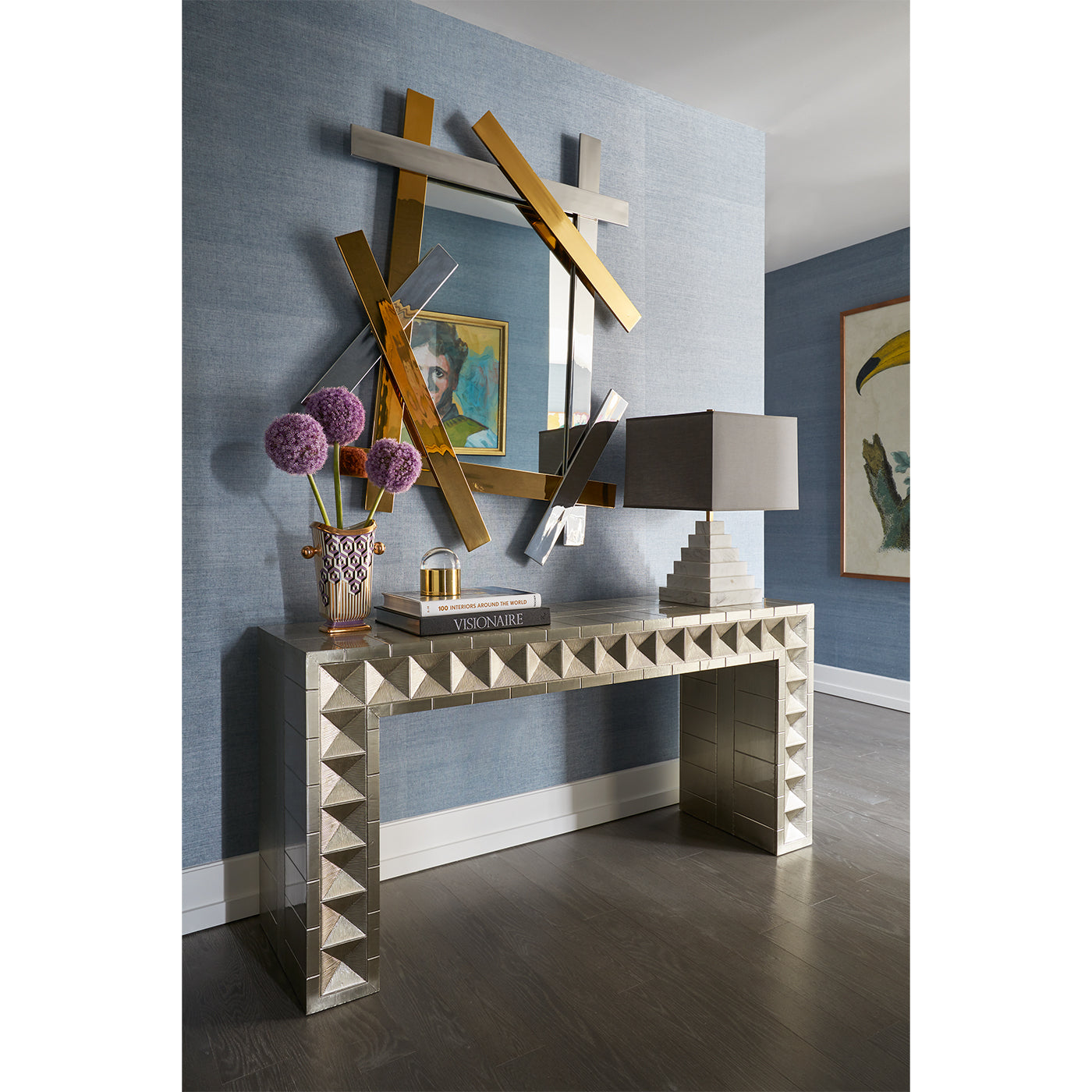 Talitha Waterfall Console Console Table Jonathan Adler     Four Hands, Mid Century Modern Furniture, Old Bones Furniture Company, Old Bones Co, Modern Mid Century, Designer Furniture, https://www.oldbonesco.com/