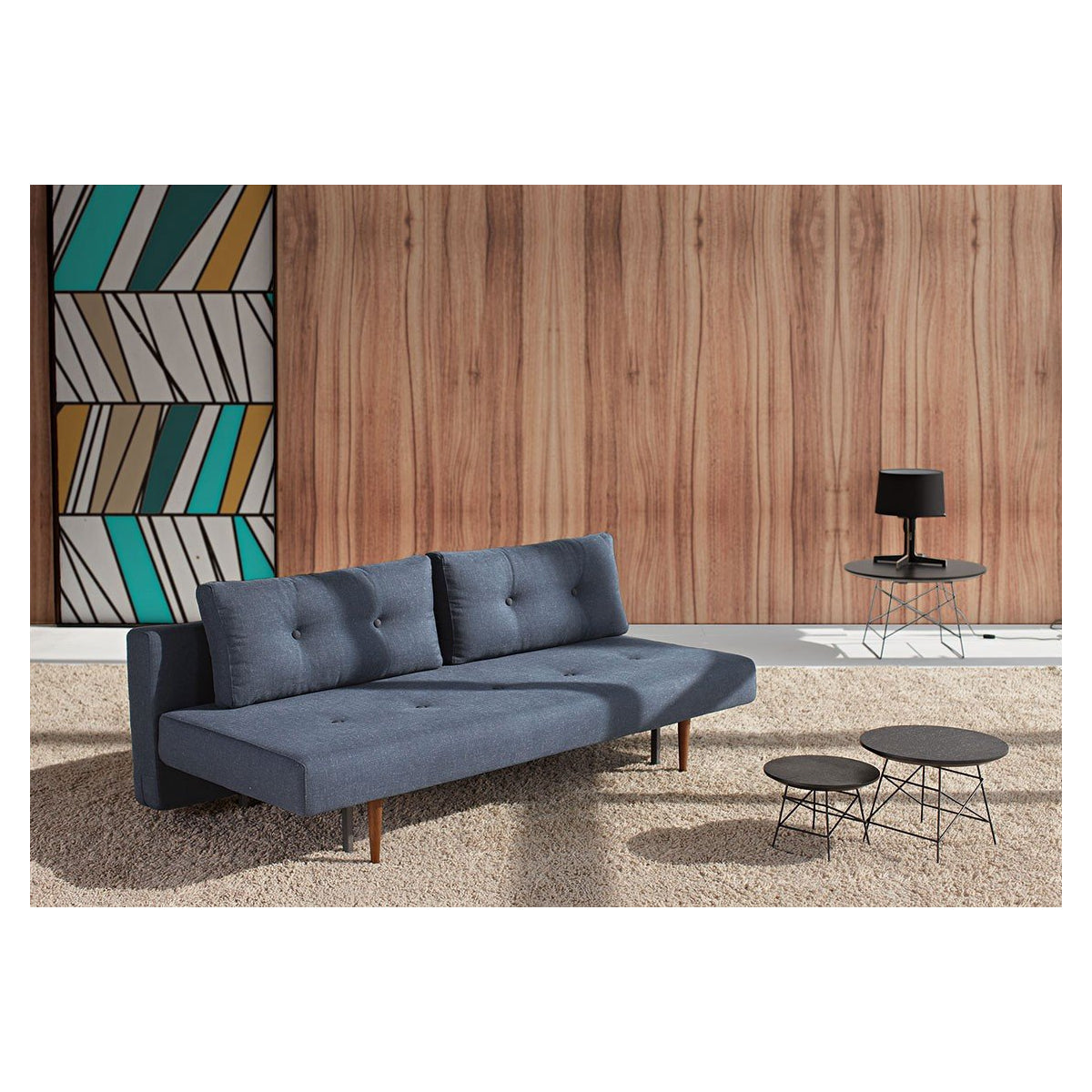 Load image into Gallery viewer, Recast Plus Sofa Bed Dark Styletto Daybed INNOVATION     Four Hands, Burke Decor, Mid Century Modern Furniture, Old Bones Furniture Company, Old Bones Co, Modern Mid Century, Designer Furniture, https://www.oldbonesco.com/
