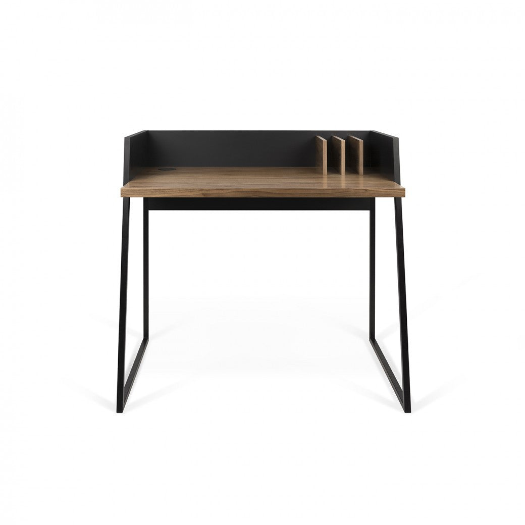 Volga Desk Black/WalnutDesk Temahome  Black/Walnut   Four Hands, Burke Decor, Mid Century Modern Furniture, Old Bones Furniture Company, Old Bones Co, Modern Mid Century, Designer Furniture, https://www.oldbonesco.com/