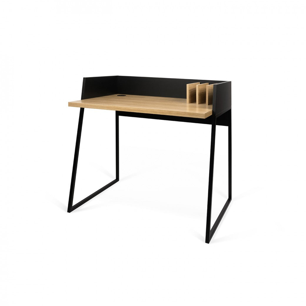 Volga Desk Black/OakDesk Temahome  Black/Oak   Four Hands, Burke Decor, Mid Century Modern Furniture, Old Bones Furniture Company, Old Bones Co, Modern Mid Century, Designer Furniture, https://www.oldbonesco.com/
