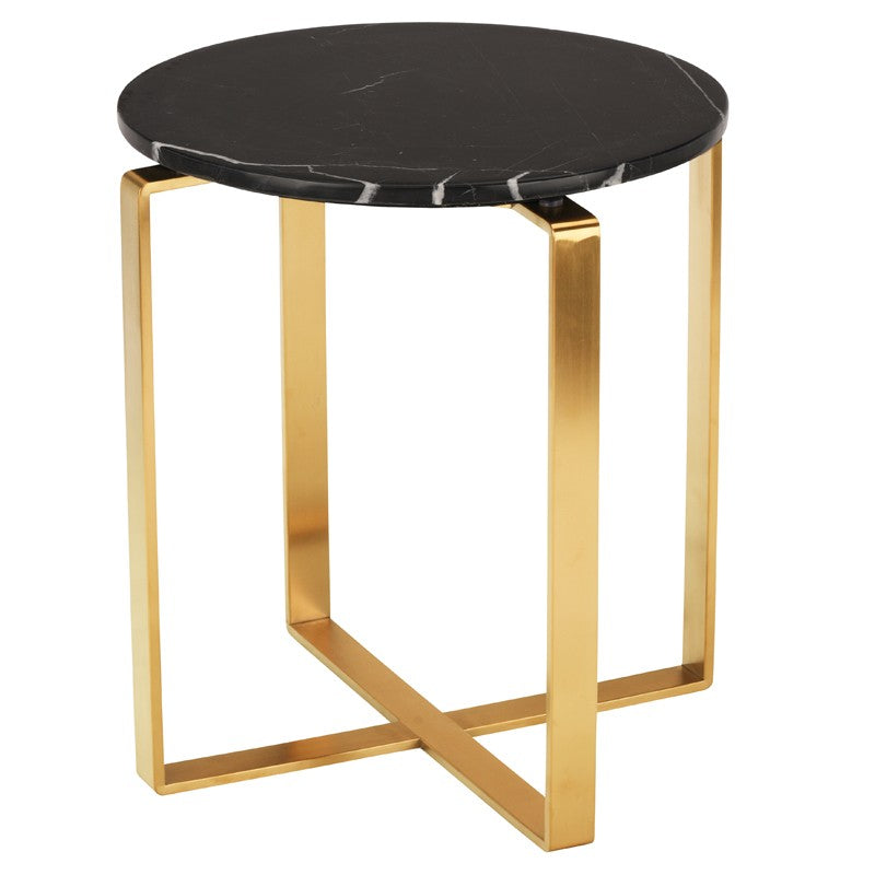 Rosa Black Stone Side Table TABLE Nuevo     Four Hands, Burke Decor, Mid Century Modern Furniture, Old Bones Furniture Company, Old Bones Co, Modern Mid Century, Designer Furniture, https://www.oldbonesco.com/
