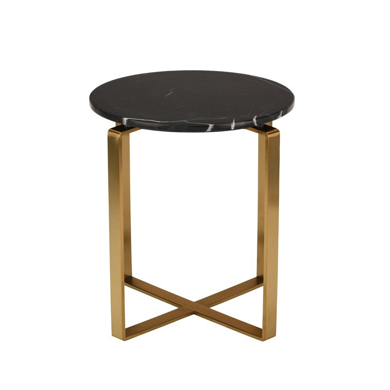 Rosa Black Stone Side Table TABLE Nuevo     Four Hands, Burke Decor, Mid Century Modern Furniture, Old Bones Furniture Company, Old Bones Co, Modern Mid Century, Designer Furniture, https://www.oldbonesco.com/