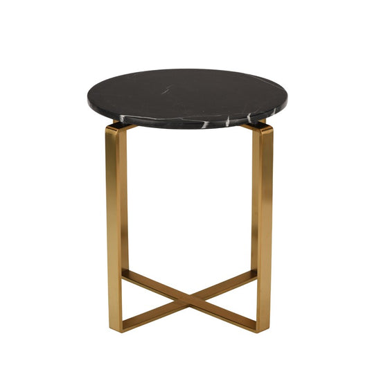 Rosa Black Stone Side Table TABLE Nuevo     Four Hands, Burke Decor, Mid Century Modern Furniture, Old Bones Furniture Company, Old Bones Co, Modern Mid Century, Designer Furniture, https://www.oldbonesco.com/