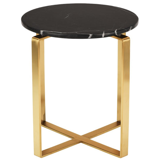 Rosa Black Stone Side Table TABLE Nuevo     Four Hands, Burke Decor, Mid Century Modern Furniture, Old Bones Furniture Company, Old Bones Co, Modern Mid Century, Designer Furniture, https://www.oldbonesco.com/