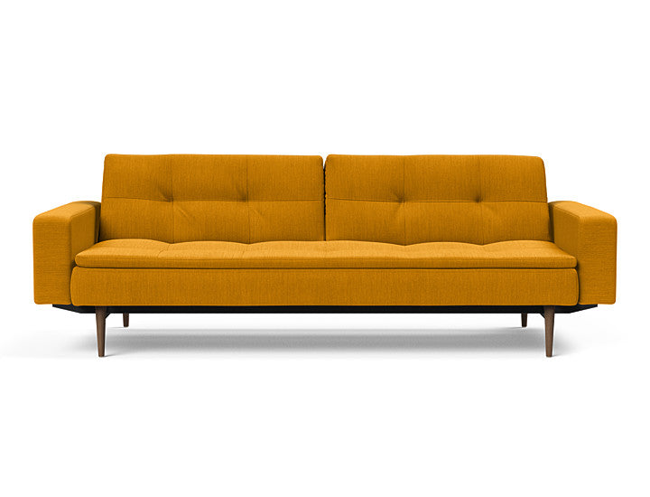 Dublexo Styletto Sofa Bed Dark Wood With Arms 507 Elegance Burned CurryDaybed INNOVATION  507 Elegance Burned Curry   Four Hands, Burke Decor, Mid Century Modern Furniture, Old Bones Furniture Company, Old Bones Co, Modern Mid Century, Designer Furniture, https://www.oldbonesco.com/