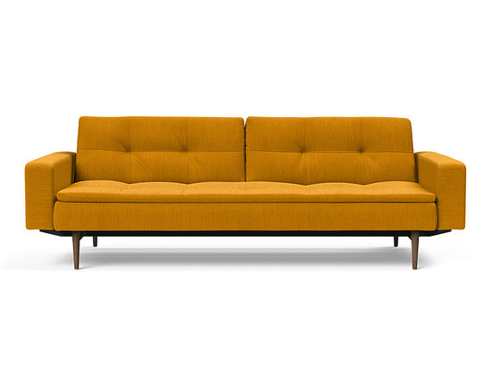 Dublexo Styletto Sofa Bed Dark Wood With Arms 507 Elegance Burned CurryDaybed INNOVATION  507 Elegance Burned Curry   Four Hands, Burke Decor, Mid Century Modern Furniture, Old Bones Furniture Company, Old Bones Co, Modern Mid Century, Designer Furniture, https://www.oldbonesco.com/