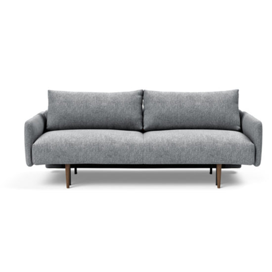 Load image into Gallery viewer, Frode Dark Styletto Sofa Bed Upholstered Arms sleeper sofa INNOVATION     Four Hands, Burke Decor, Mid Century Modern Furniture, Old Bones Furniture Company, Old Bones Co, Modern Mid Century, Designer Furniture, https://www.oldbonesco.com/
